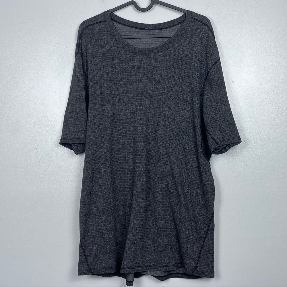 Lululemon Men's In Mind Short Sleeve Dark Gray Activewear, Gym, Training, Casual